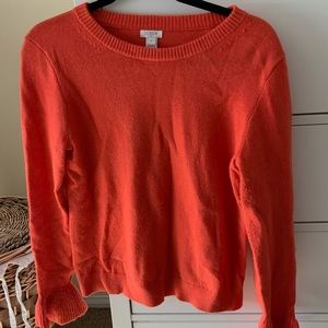 JCrew sweater. Orange/red super cute excellent condition. Size small.